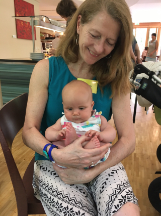 Agatha in baby ball &Martha