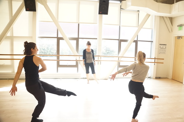 Tanya Chianese in rehearsal with ka·nei·see _ collective. Photo by Rob Best