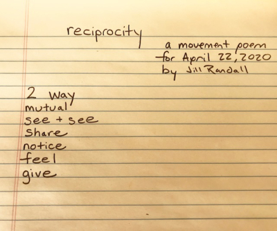 Reciprocity poem